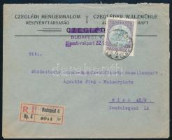 ~1923 Ajánlott levél Koronás Madonna 10.000K bérmentesítéssel Bécsbe