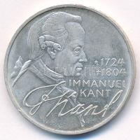 Német Szövetségi Köztársaság 1974D 5M Ag Immanuel Kant születésének 250. évfordulója T:XF ph. FRG 1974D 5 Mark Ag 250th Anniversary - Birth of Immanuel Kant C:XF ph. Krause KM#139
