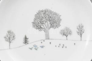 Rosenthal 1984 dísz tálka. Alkalmi kiadás. Matricás, jelzett, hibátlan 12 cm Dobozában