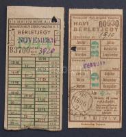 1939-1944 2db HÉV jegy / 2 pieces of local train ticket