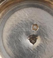 4 db ezüst (Ag) art deco kávéscsésze és alj. 1937 előtti magyar fémjel, Horváth Henrik mesterjeggyel...