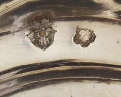 4 db ezüst (Ag) art deco kávéscsésze és alj. 1937 előtti magyar fémjel, Horváth Henrik mesterjeggyel...