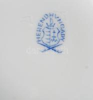 Herendi Viktória mintás váza. Kézzel festett jelzett, kis lepattanással az alján 17 cm + kis tálka 9...