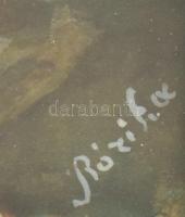 Rózika jelzéssel, XIX. sz. vége/XX. sz. eleje: Fiatal hölgy portréja. Akvarell, papír. Antik üvegeze...