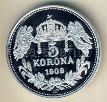 DN "Királyi koronák/1909 5K - II.Lipót" Ag emlékérem 20g T:PP Csak 2000db, tanúsítvánnyal!