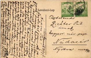 1917 Kecskemét, M. kir. gazdasági tanítónőképző intézet, belső. Szél Nándor kiadása, Art Nouveau, fl...