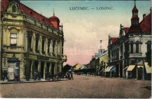 1922 Losonc, Lucenec; utca, Ignátz Redlinger üzlete. Greiner Simon kiadása / street, shop