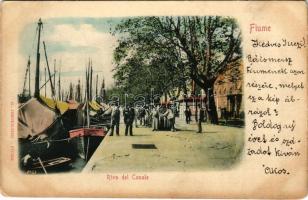 1900 Fiume, Rijeka; Riva del Canale. G. Jerouscheg (kopott sarkak / worn corners)