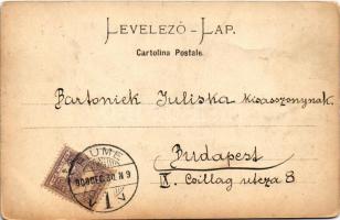 1900 Fiume, Rijeka; Riva del Canale. G. Jerouscheg (kopott sarkak / worn corners)