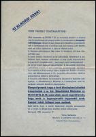 1942 Franck Kávészer Művek R.T. - Értesítő új eladási árakra vonatkozólag