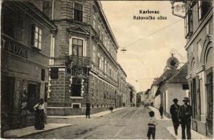 1915 Károlyváros, Karlovac; Rakovacka ulica / utca, üzlet / street, shops (EK)