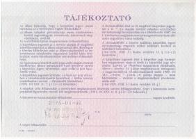 Budapest 1991. "Országos Kárrendezési és Kárpótlási Hivatal" kárpótlási jegye 10.000Ft-ról...