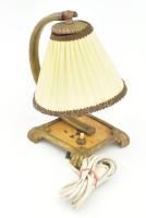 Bronz asztali lámpa, kopással, m: 23 cm