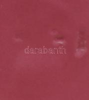 cca 1885 Zsolnay bödön. Magastüzű ún. pink mázas, formába öntött finomfajansz, jelzett, hajszálreped...