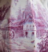 2 db Schramberg Opaque fajansz kiöntő párban Matricás, jelzett, kisebb mázhibákkal 13 cm