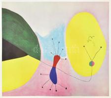 cca 1977 Joan Miro: Portré reprodukció, nyomat, papír, jelzett a hátoldalán nyomtatva, lapméret: 60×48 cm