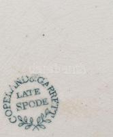 Copeland & Garett Late Spode fajansz kínáló tál. Matricás, jelzett hajszálrepedéssel d: 31 cm