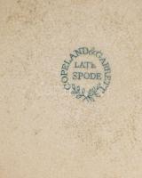 Copeland & Garett Late Spode fajansz leveses tál. Matricás, jelzett hajszálrepedéssel d: 29 cm