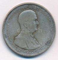 1930. 5P Ag &quot;Horthy jobbra&quot; T:F patina  Adamo P8