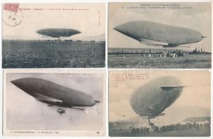 8 db RÉGI Zeppelin léghajós képeslap / 8 pre-1945 Zeppelin airship postcards