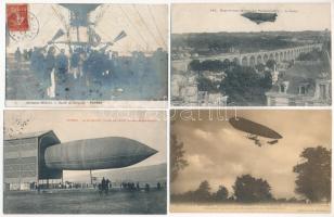 8 db RÉGI Zeppelin léghajós képeslap / 8 pre-1945 Zeppelin airship postcards
