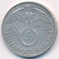 Német Harmadik Birodalom 1937A 2M Ag "Hindenburg" T:XF
German Third Reich 1937A 2 Mark Ag...