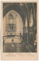 Medgyes, Mediasch, Medias; Biserica evangelica / Evangélikus templom, belső. Kiadja Franz Wendler Nr. 2. / street view, Lutheran church interior (EK)