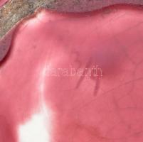 Retro fajansz kiöntő,. Jelzés nélkül, mázrepedésekkel 16 cm