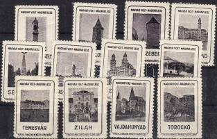 1930 12 db írredenta levélzáró