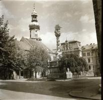 cca 1950-1960 Sopron, városképek, 14 db fotónegatív, 6×6 cm