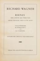Wagner's Werke 1-11. Kottasorozat egészvászon kötésben Berlin, Adolf Fürstner cca 1900