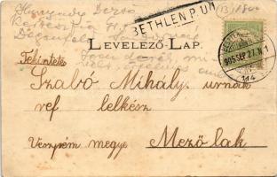 1905 Bethlen, Beclean; A Bilak-hegy a Szamos mellett (Port-Arthur). Kajári István kiadása / Somes ri...