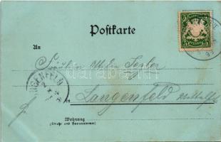 1899 (Vorläufer) Tegernsee, general view. Art Nouveau, floral, litho (fl)