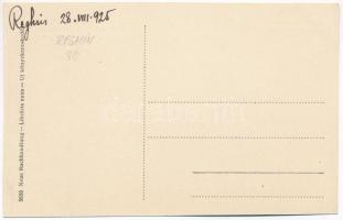 1925 Szászrégen, Reghin; Biserica Luth. si Scoala de fete Evangélikus templom és leányiskola / Luthe...