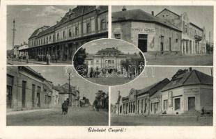 Csap with train station and the convenience shops of Kazinczy Sándor and Sermer Samuel