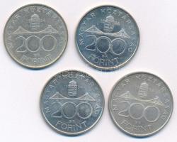 1994. 200Ft Ag "Deák" (4x) T:AU,XF patina Adamo F13.1