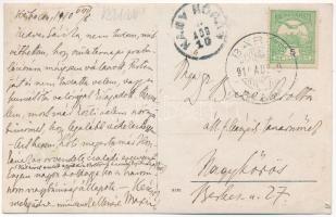 1910 Kisbacon, Batanii Mici; földút / road. photo (lyuk / pinhole)