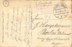 1918 Budapest VI. Nyugati pályaudvar, villamosok. Vasúti levelezőlapárusítás 8834. (EK)