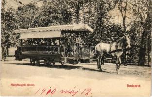 1910 Budapest XIII. Margitsziget, lóvasút. Divald Károly 919-1908.