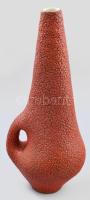 B. Várdeák Ildikó (1929-2013): Repesztett mázas váza. Egyedi készítésű, alján masszába karcolt jelzéssel. Hibátlan, m: 46,5 cm