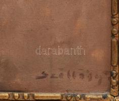 Szőlősy jelzéssel: Ülő akt. Olaj, vászon. XX. sz. eleje Keretben 50x40 cm