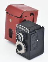 Lomo Ljubitel 2 6x6 cm kamera 1:4,5/7,5 cm objektívvel, hiányos objektívvel. / Vintage Russian camera