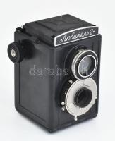 Lomo Ljubitel 2 6x6 cm kamera 1:4,5/7,5 cm objektívvel, hiányos objektívvel. / Vintage Russian camer...