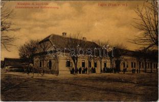 1916 Hajós, községháza és jegyzői lak (r)