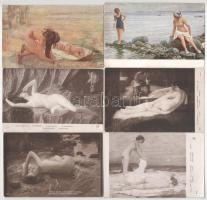 9 db régi erotikus akt művész képeslap / 9 pre-1945 erotic art postcards