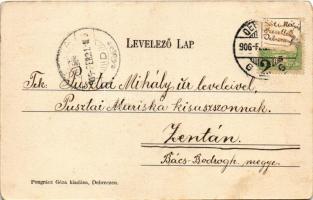 1906 Debrecen, Honvéd laktanya. Pongrácz Géza kiadása (EM)