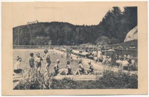 1949 Barcarozsnyó, Rozsnyó, Rosenau, Rasnov; Baia Cetatei / Burgbad / vár strand / castle spa, swimming pool