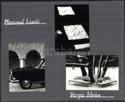 Danuvia fotószakkör fotósainak (Mazumel László, Varga István, Brett Pál) díjnyertes fotói, 6 db, albumlapra ragasztva, 9×12 cm