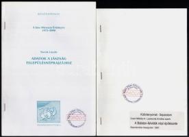1988-2000 Vegyes különlenyomat tétel, 6 db, közte dedikáltak: Novák László: A táj és település - tel...