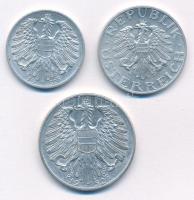 Ausztria 1946. 2Sch Al + 1952. 1Sch Al + 5Sch Al T:AU,XF Austria 1946. 2 Schilling Al + 1952. 1 Schi...